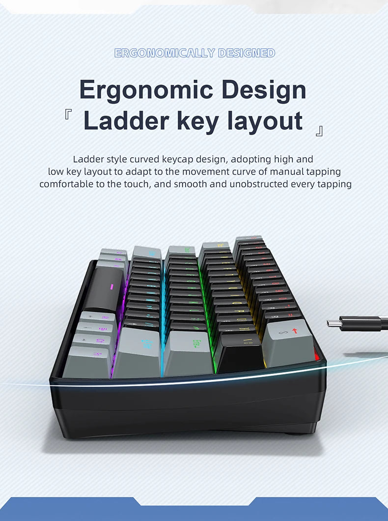 APAYADO K61 – 60% RGB Mechanical Gaming Keyboard
