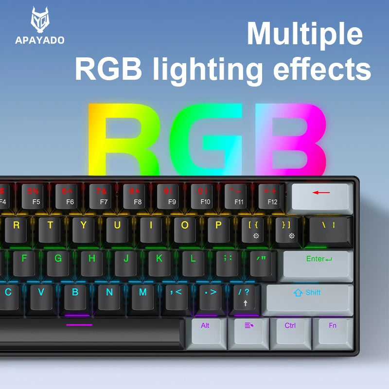 APAYADO K61 – 60% RGB Mechanical Gaming Keyboard