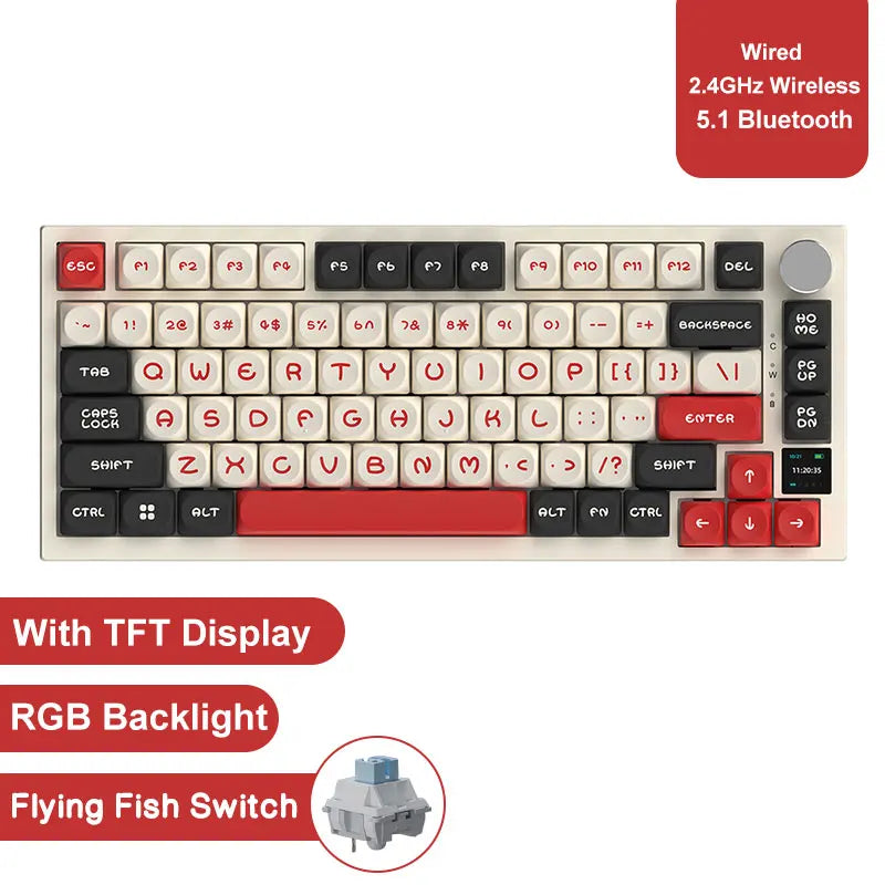 AJAZZ AK820 Gaming Keyboard – 75% Wireless Mechanical