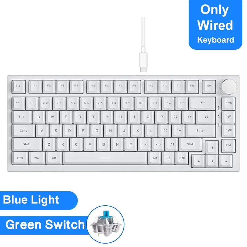 Ajazz AK820/Pro – 75% Wireless Gaming Keyboard with Knob