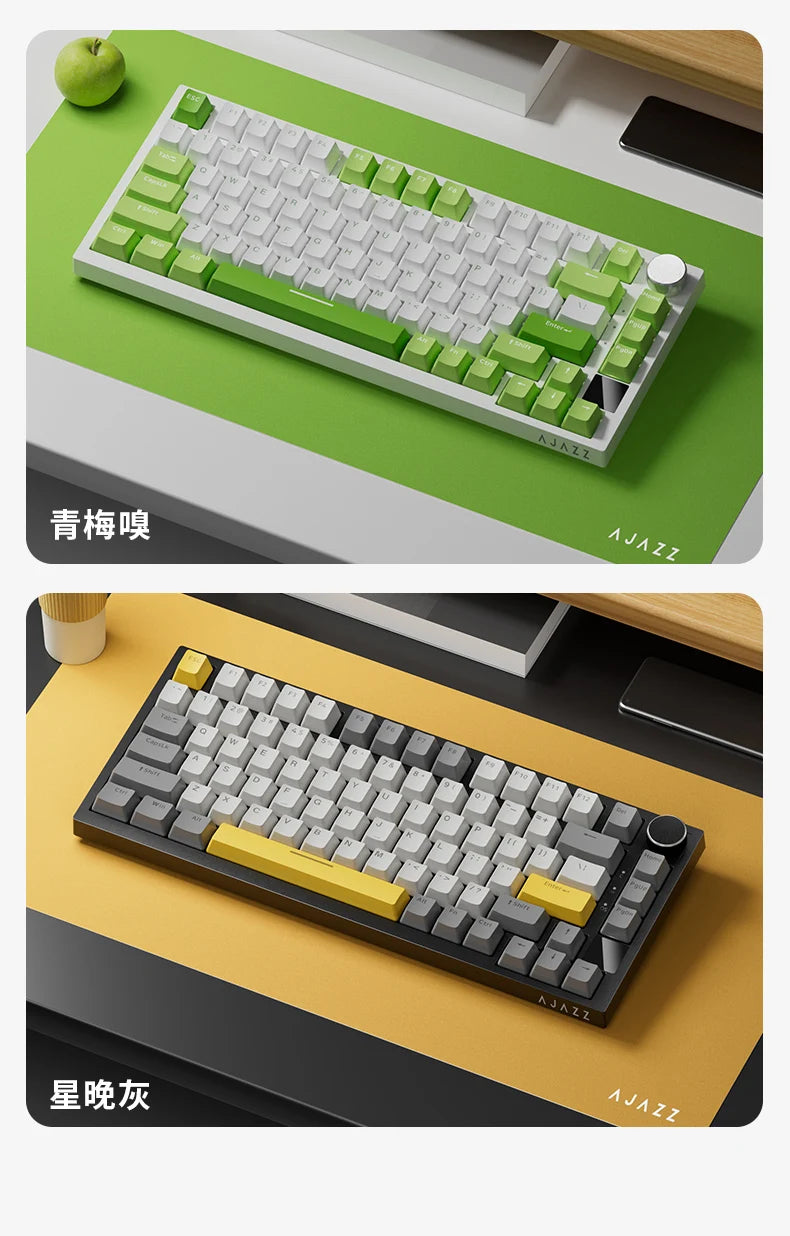 Ajazz AK820/Pro – 75% Wireless Gaming Keyboard with Knob