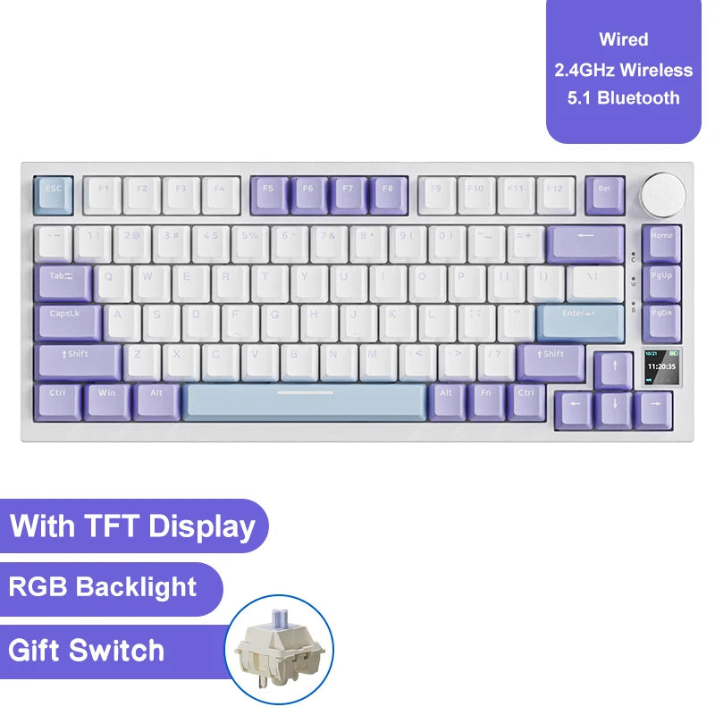 AJAZZ AK820 Gaming Keyboard – 75% Wireless Mechanical