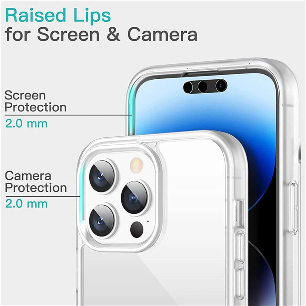360° Full Body Clear Case – Front & Back Protection for iPhone 7–17