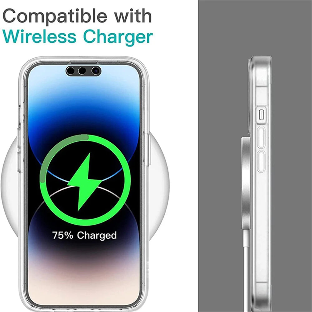 360° Full Body Clear Case – Front & Back Protection for iPhone 7–17