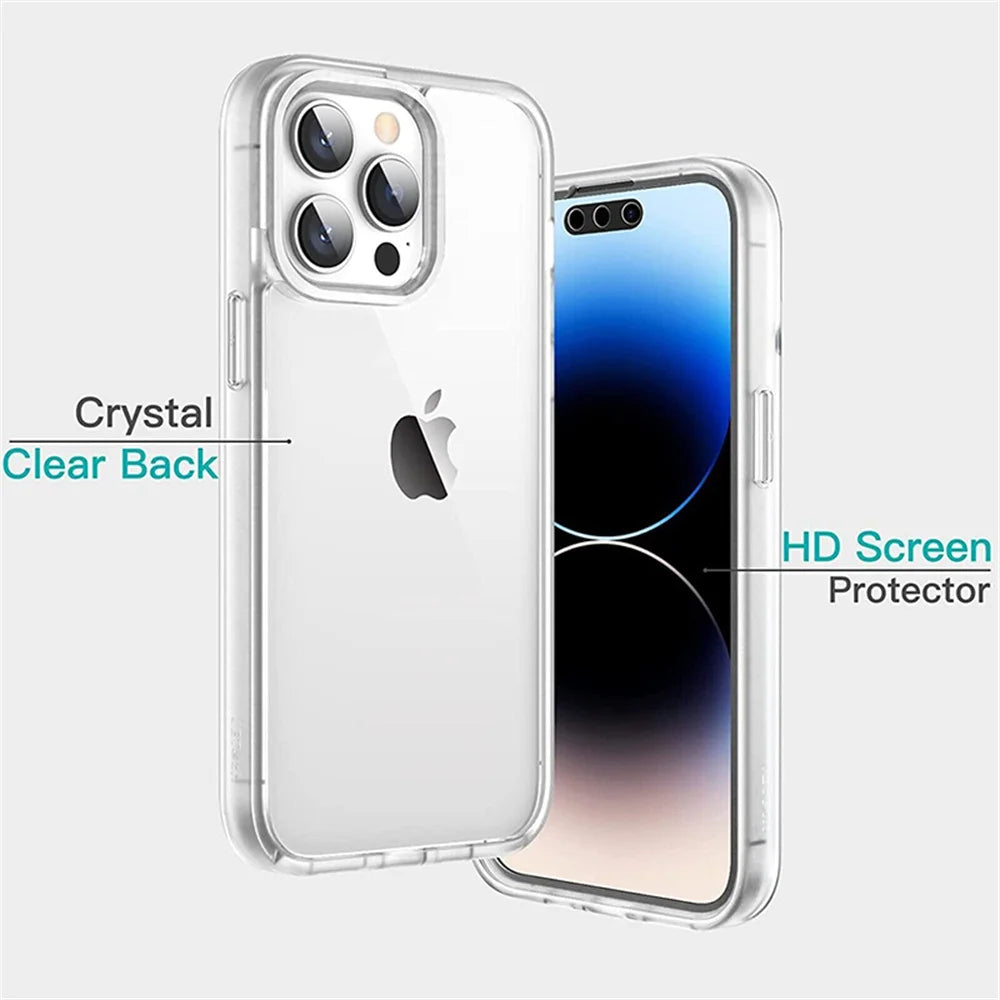 360° Full Body Clear Case – Front & Back Protection for iPhone 7–17
