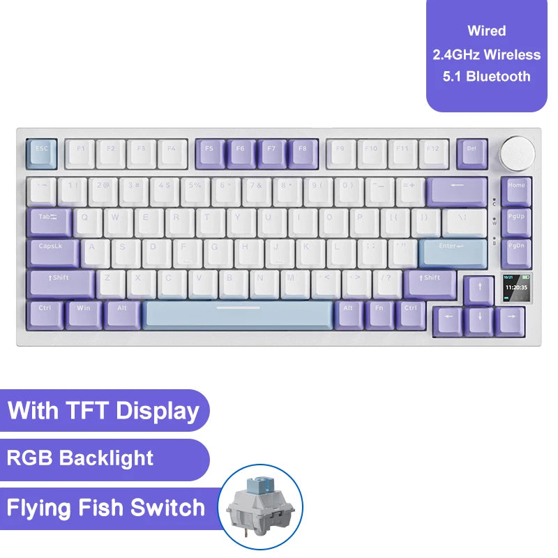 AJAZZ AK820 Gaming Keyboard – 75% Wireless Mechanical